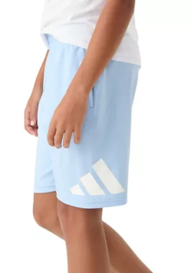 Boys 8-20 Elastic Waistband Big Logo Shorts