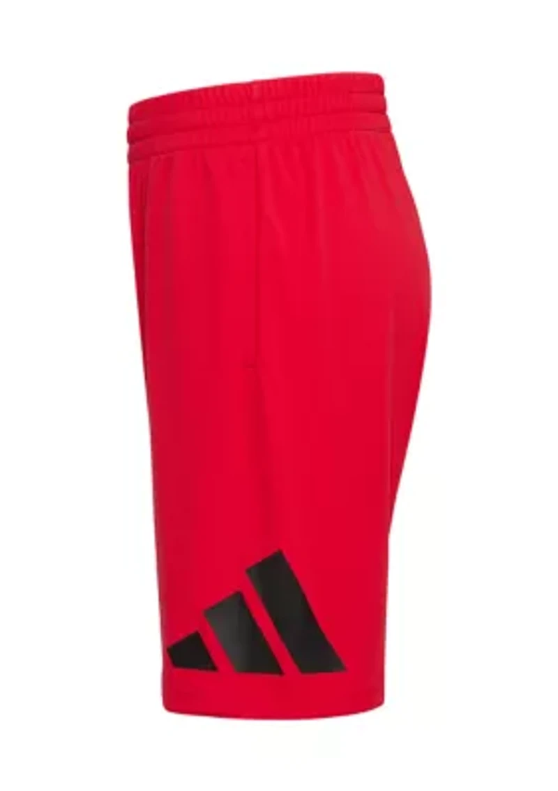 Boys 8-20 Elastic Waistband Big Logo Shorts