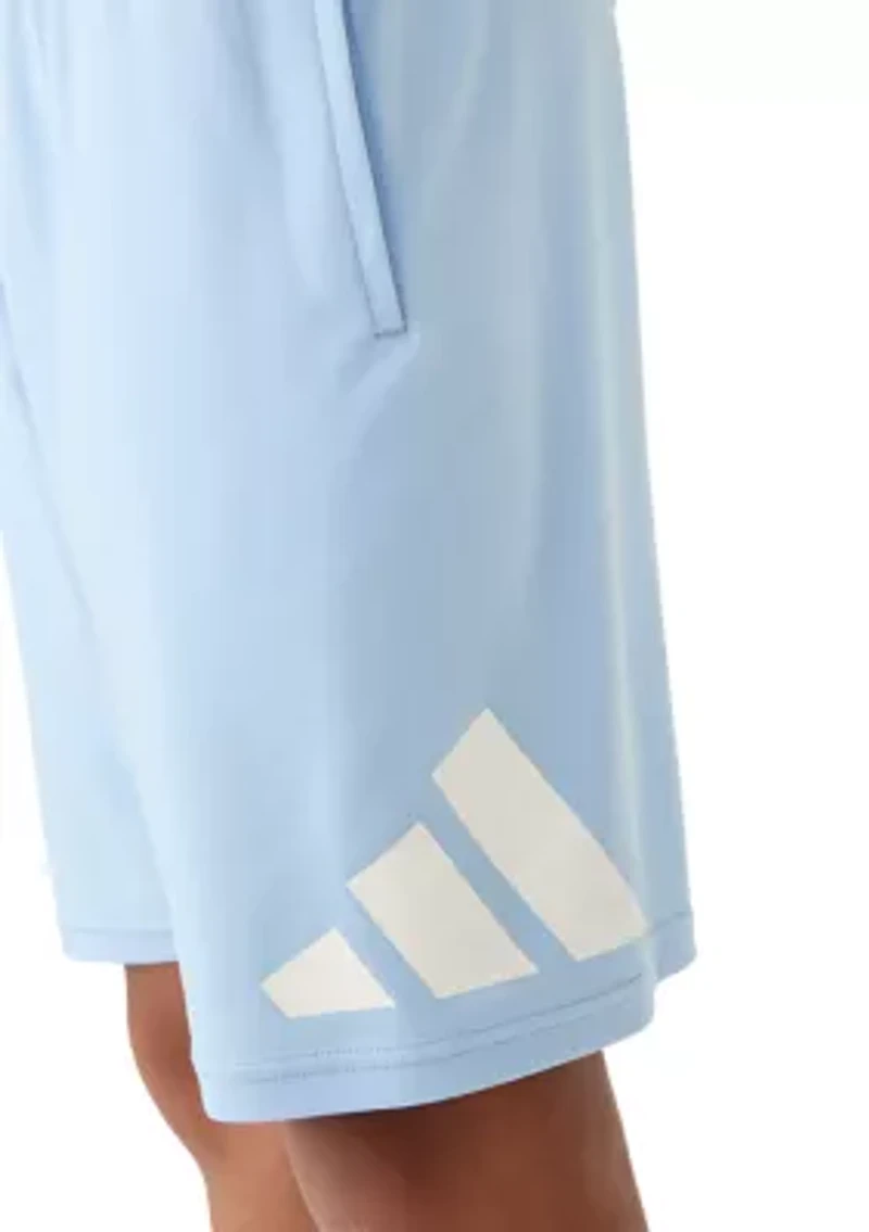 Boys 8-20 Elastic Waistband Big Logo Shorts