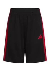 Boys 8-20 Elastic Waistband Essentials 3-Stipe Shorts (Extended Size)