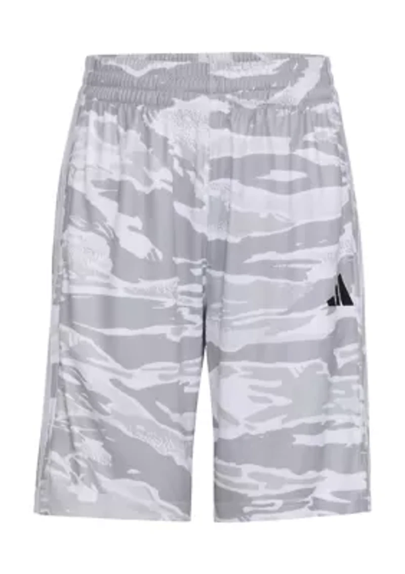 Boys 8-20 Elastic Waistband Tiger Camo Printed Shorts