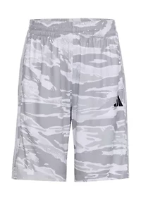 Boys 8-20 Elastic Waistband Tiger Camo Printed Shorts