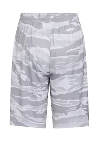 Boys 8-20 Elastic Waistband Tiger Camo Printed Shorts