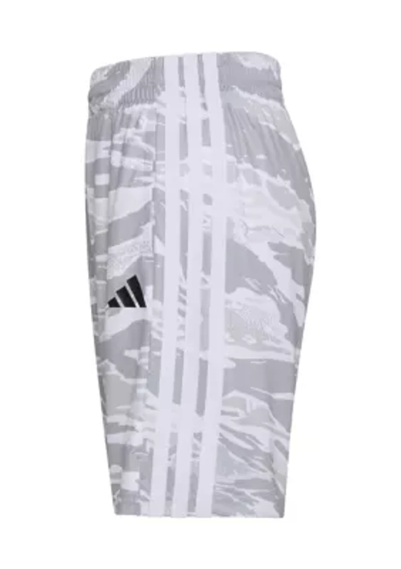 Boys 8-20 Elastic Waistband Tiger Camo Printed Shorts