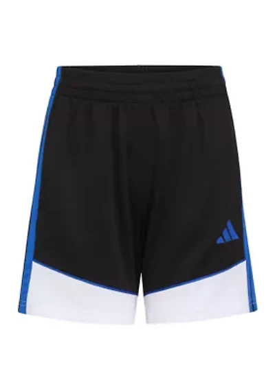 Boys 8-20 Elastic Waistband Color Block Shorts