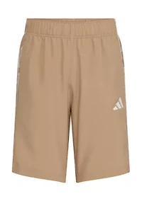 Boys 8-20 Elastic Waistband Woven Camo Printed 3-Stripes Shorts