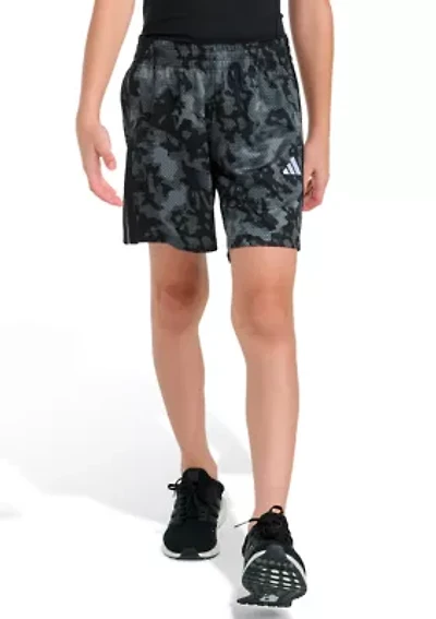 Boys 8-20 Elastic Waistband Printed Camo Shorts