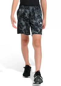 Boys 8-20 Elastic Waistband Printed Camo Shorts