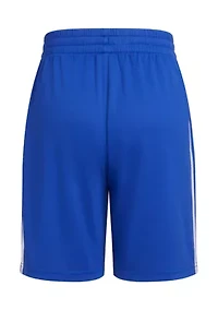 Boys 4-7 Elastic Waist 3 Stripe Mesh Shorts