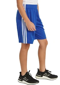 Boys 4-7 Elastic Waist 3 Stripe Mesh Shorts