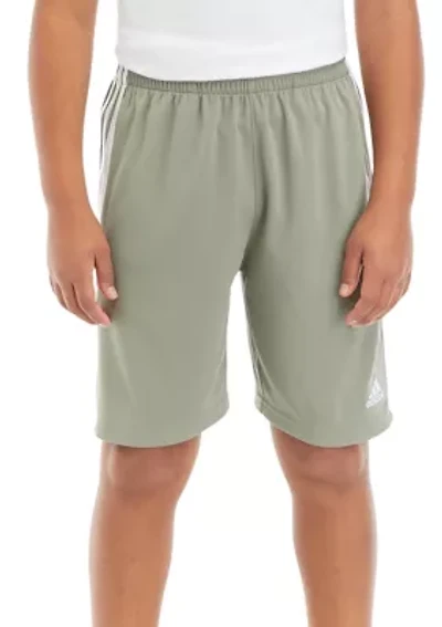 Boys 8-20 Elastic Waist 3-Stripe Mesh Shorts