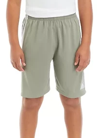 Boys 8-20 Elastic Waist 3-Stripe Mesh Shorts