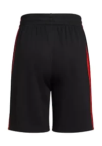 Boys 8-20 Elastic Waist 3-Stripe Mesh Shorts