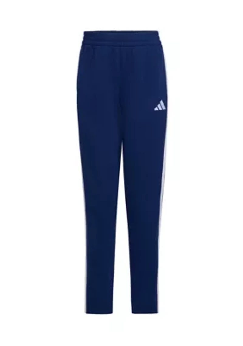 Boys 8-20 Elastic Waistband Essential 3-Stripe Tapered Pants