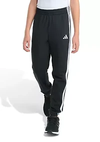 Boys 8-20 Elastic Waistband Essential 3 Stripe Fleece Joggers - Extended