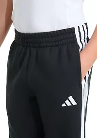 Boys 8-20 Elastic Waistband Essential 3 Stripe Fleece Joggers - Extended