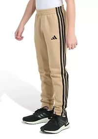 Boys 8-20 Elastic Waistband Essential 3 Stripe Fleece Jogger Pants