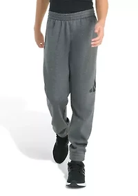 Boys 8-20 Elastic Waistband Essential Big Logo Fleece Heather Jogger Pants (Extended Size)