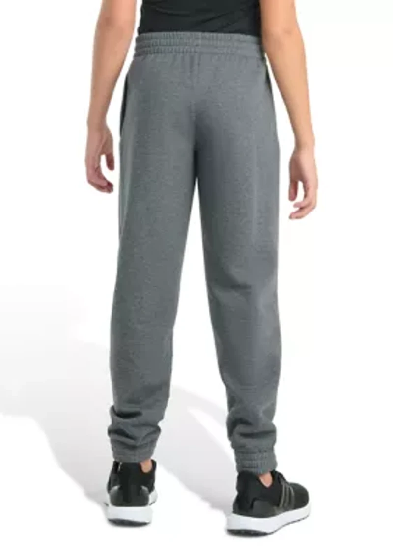 Boys 8-20 Elastic Waistband Essential Big Logo Fleece Heather Jogger Pants (Extended Size)