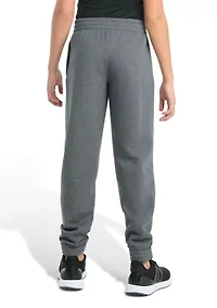 Boys 8-20 Elastic Waistband Essential Big Logo Fleece Heather Jogger Pants (Extended Size)