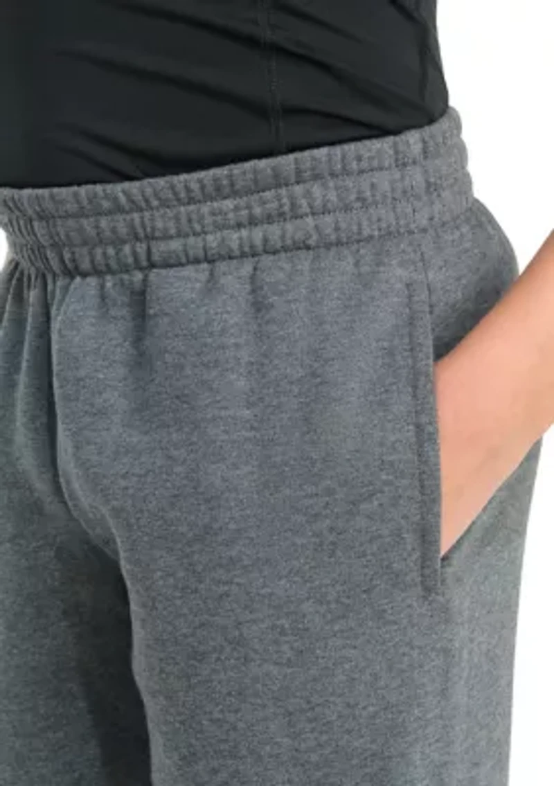 Boys 8-20 Elastic Waistband Essential Big Logo Fleece Heather Jogger Pants (Extended Size)