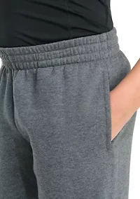 Boys 8-20 Elastic Waistband Essential Big Logo Fleece Heather Jogger Pants (Extended Size)