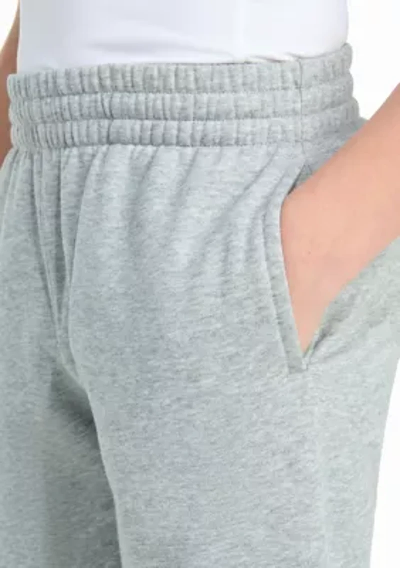 Boys 8-20 Elastic Waistband Essential Big Logo Fleece Heather Jogger Pants