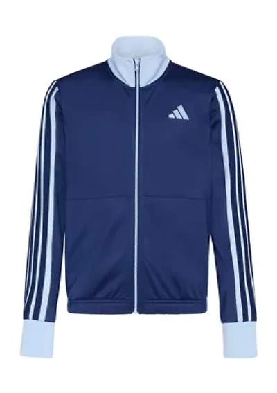 Boys 8-20 Long Sleeve Color Blocked Tricot Jacket