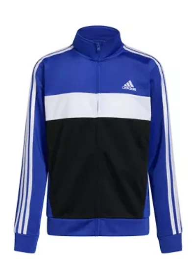 Boys 8-20 Long Sleeve Color Blocked Tricot Jacket