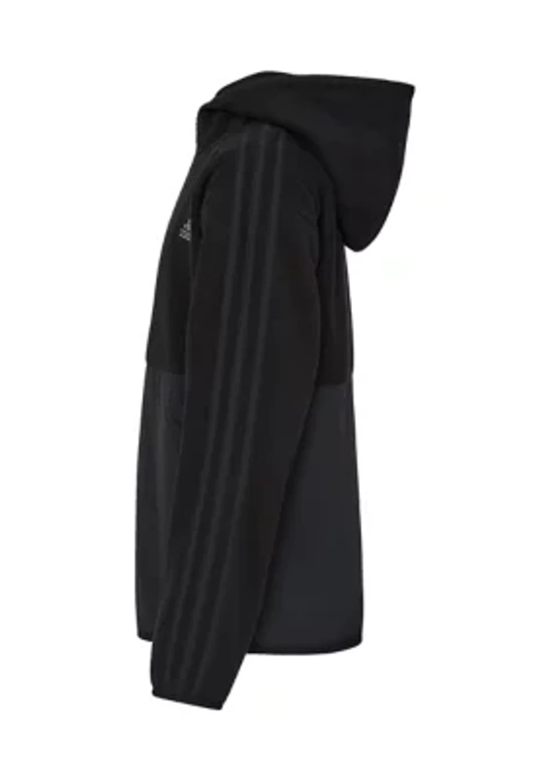 Boys 8-20 Long Sleeve Full Zip Cozy Mix Jacket