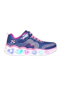 Youth Girls Heart Lights® Sneakers - Retro Hearts