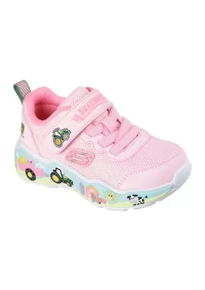 Little Kid Girls John Deere: Play Scene Sneakers - Farm Girlie