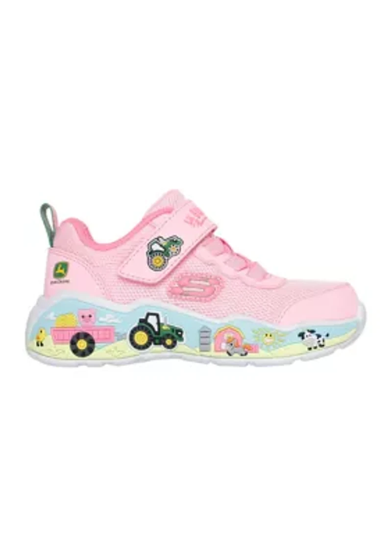 Little Kid Girls John Deere: Play Scene Sneakers - Farm Girlie