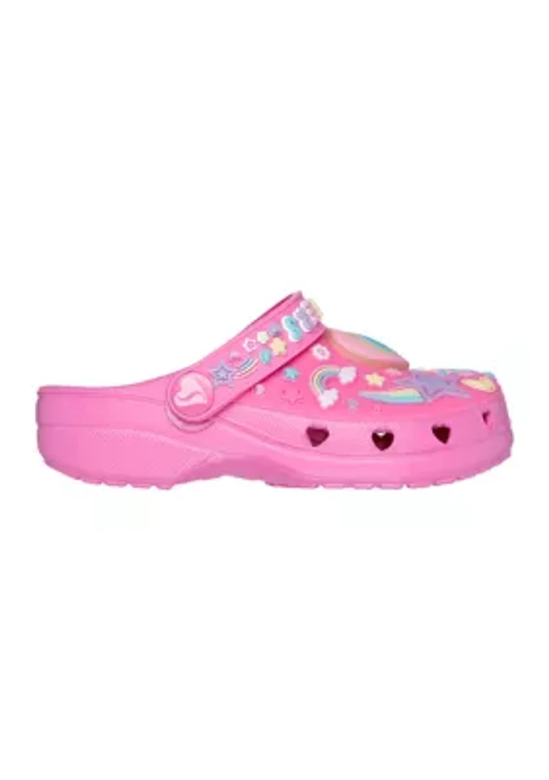 Toddler Girls Foamies®: Heart Charmer Clogs - Girly Land