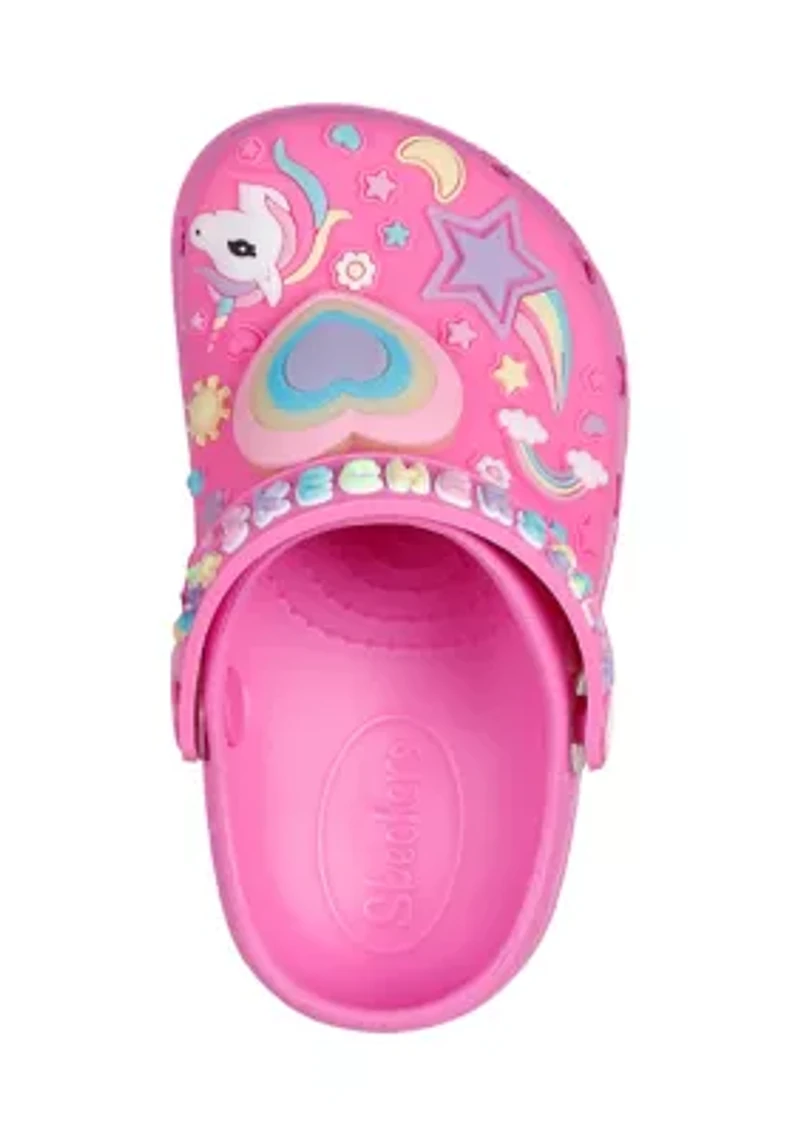 Toddler Girls Foamies®: Heart Charmer Clogs - Girly Land