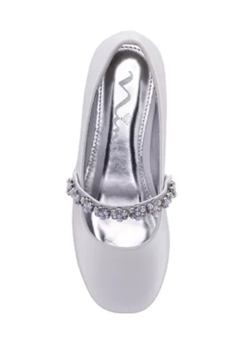 Big Kid Girls Joansie Pearl Strap Flats
