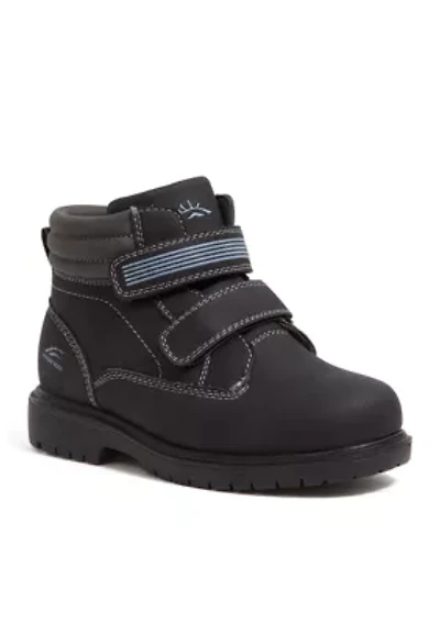 Deer Stags Boy's Marker Thinsulate Waterproof Double Hook and Loop Easy On Off Classic Work Boot