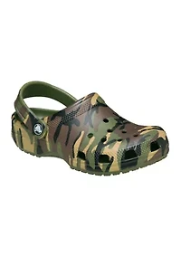 Big Kid Boys Camouflage Classic Clogs