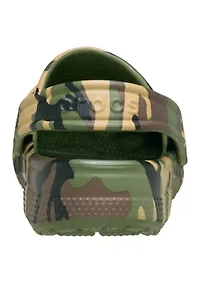 Big Kid Boys Camouflage Classic Clogs