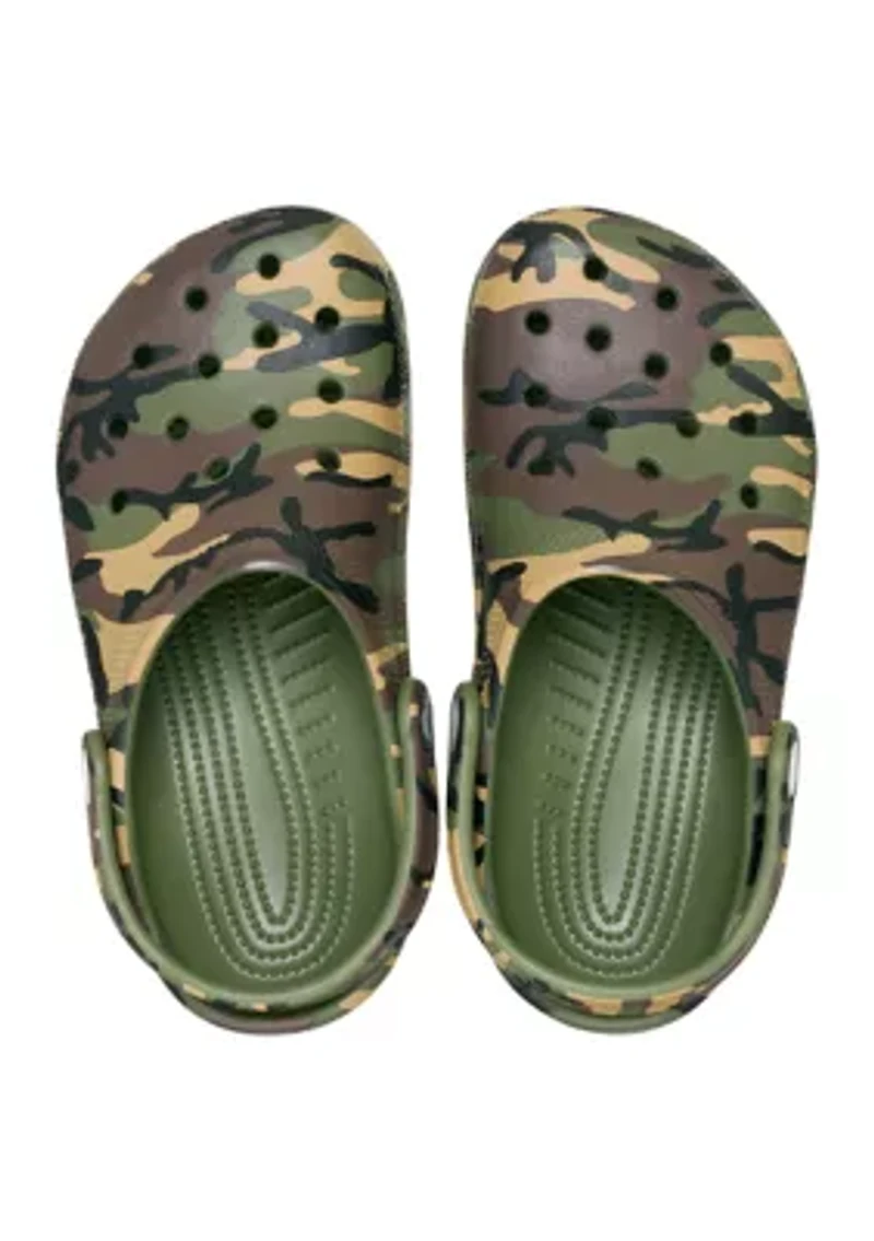 Big Kid Boys Camouflage Classic Clogs