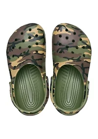 Big Kid Boys Camouflage Classic Clogs