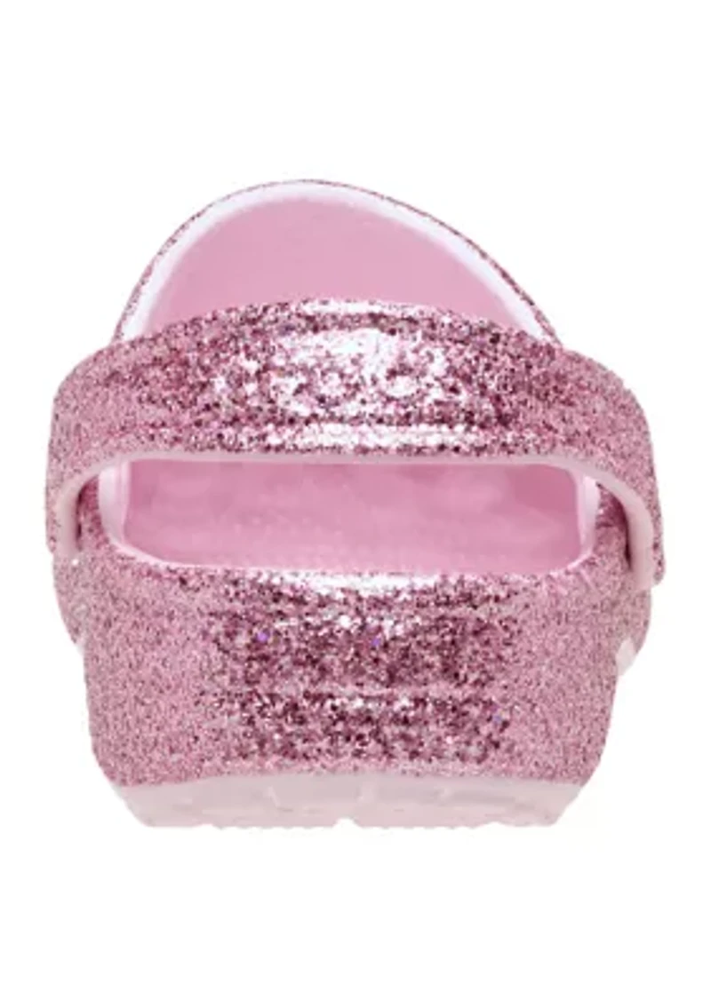 Big Kid Girls Glitter Classic Clogs