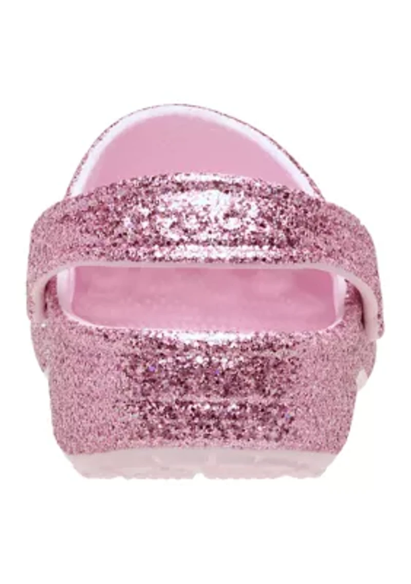 Little Kid Girls Glitter Classic Clogs