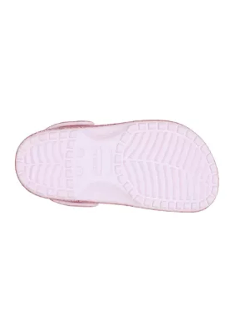 Little Kid Girls Glitter Classic Clogs