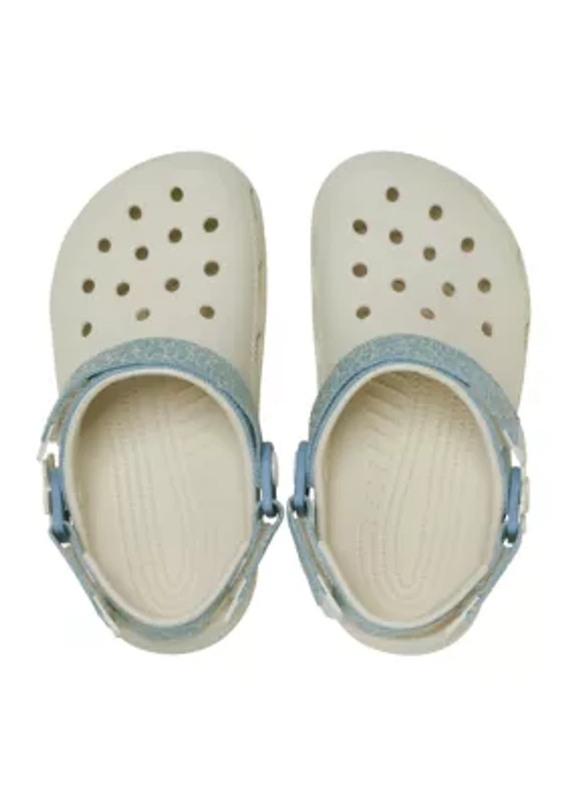 Girls 7-16 Classic Denim Flower Clogs