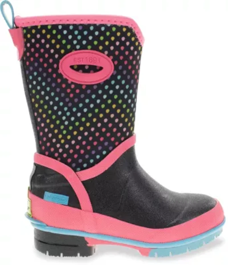 Toddler/Youth Girl's Rainbow Wave Neoprene Rain Boot