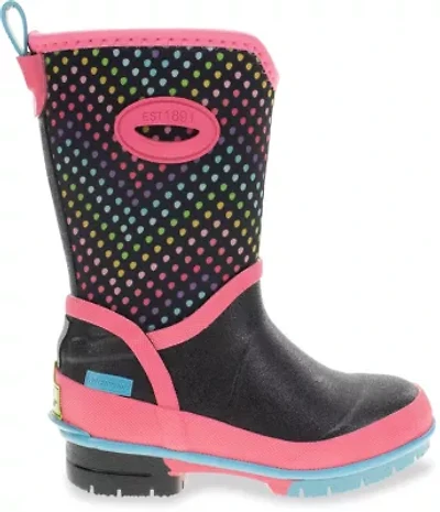 Toddler/Youth Girl's Rainbow Wave Neoprene Rain Boot