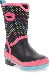 Toddler/Youth Girl's Rainbow Wave Neoprene Rain Boot