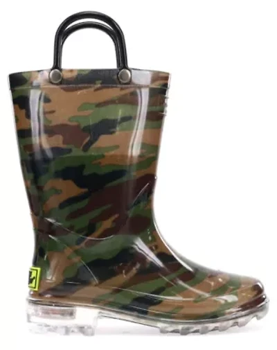 Lighted Pvc Camo Rain Boot