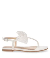 Big Kid Girls Sasha Rhinestone Bow T-Sandals